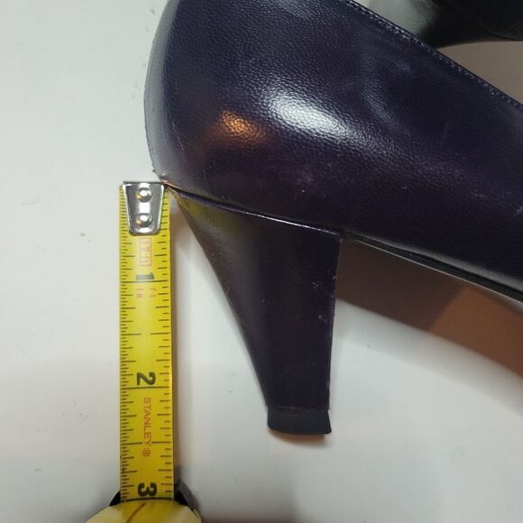 YSL Paris Vintage 2Tone Purple Leather Heels - Picture 8 of 16